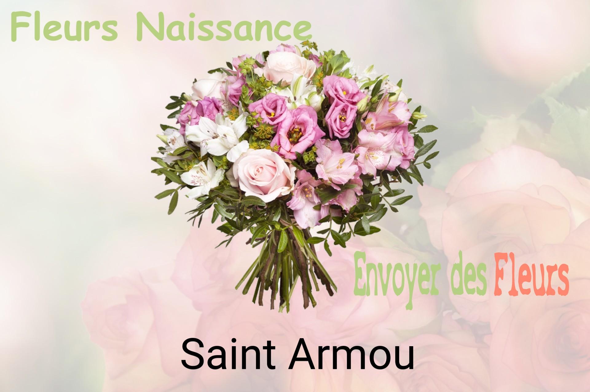 Bouquet de fleurs de naissance livré à Saint-Armou